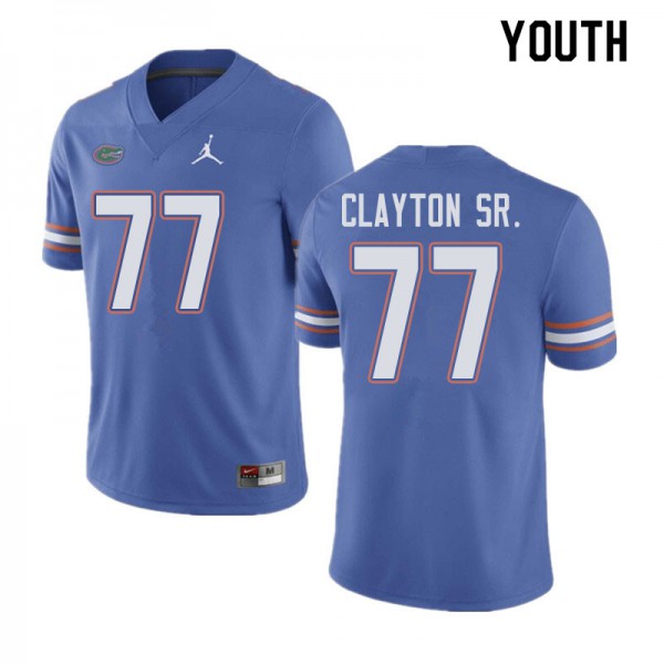Jordan Brand Youth #77 Antonneous Clayton Sr. Florida Gators College Football Jersey Blue